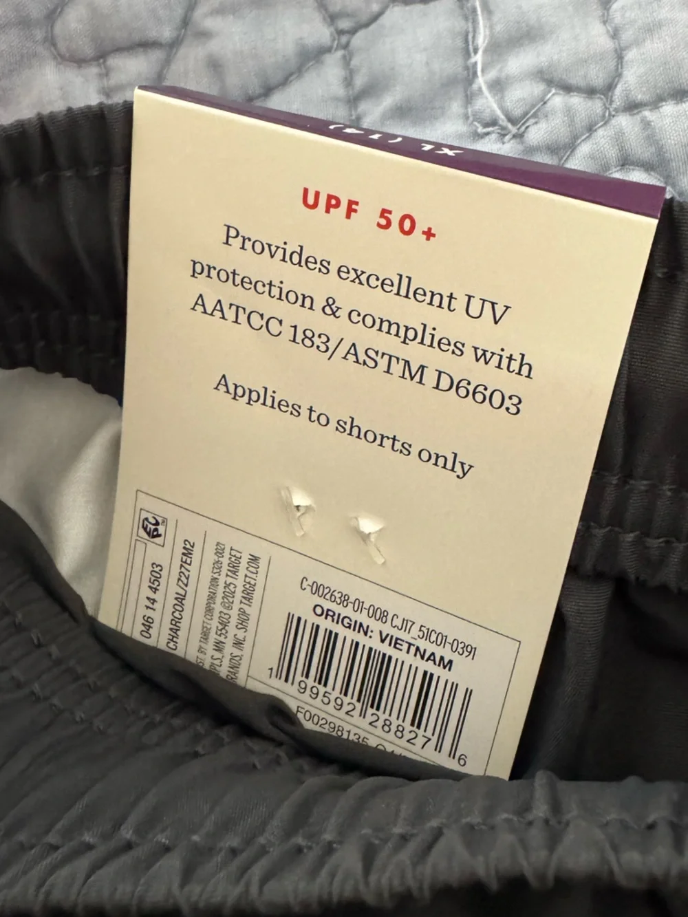 🔥3/$15 Cat & Jack boys dark grey pull on above knee shorts XL 14 quick dry